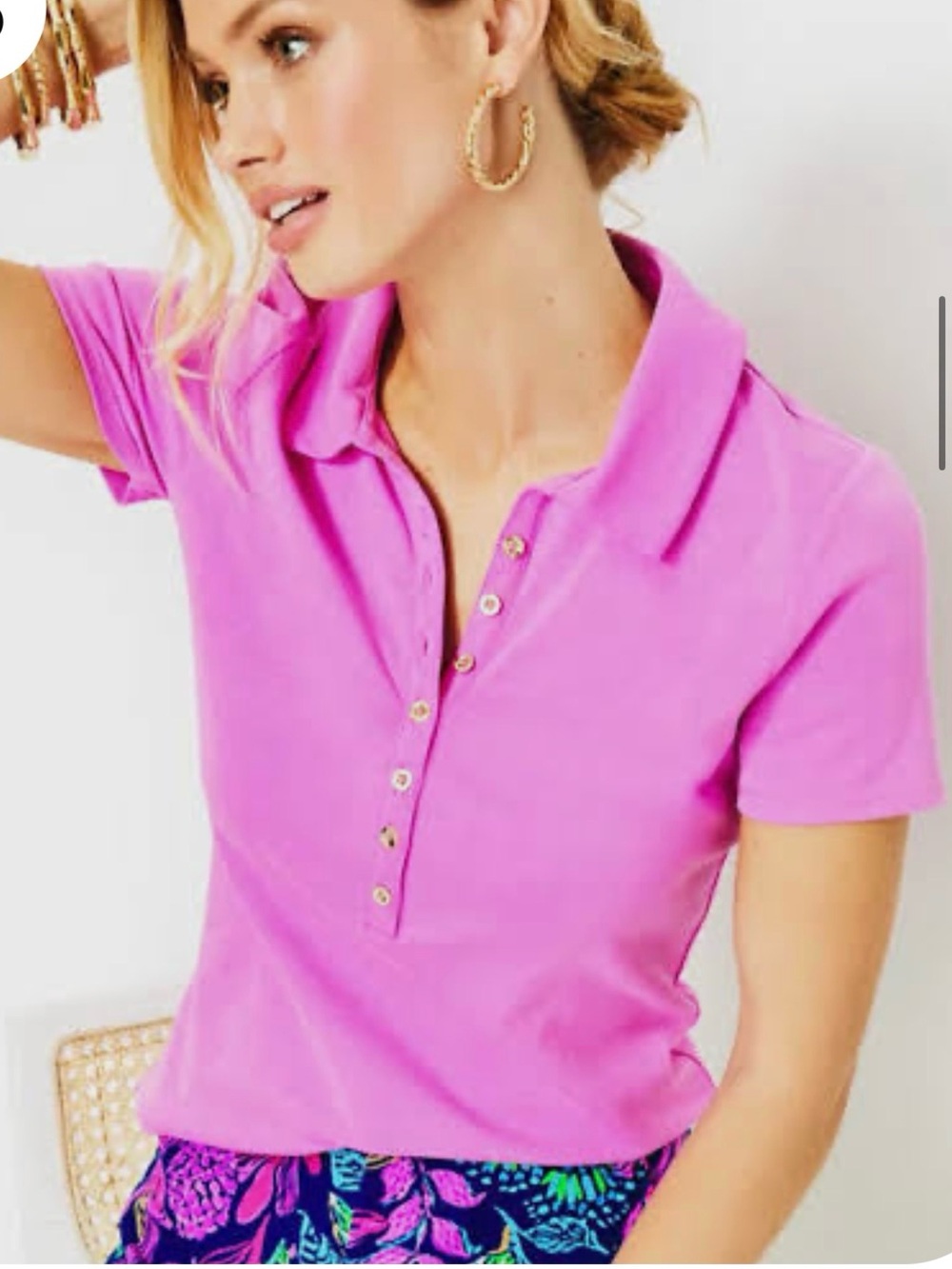 Lilly Pulitzer Reema Polo top M